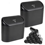 2 Packs Mini Car Trash Can Bin with Lid and 150pcs Trash Bags,Car Trash Can Bin,Car Garbage Trash Can Storage for Front Back Seat Accessories (2)…