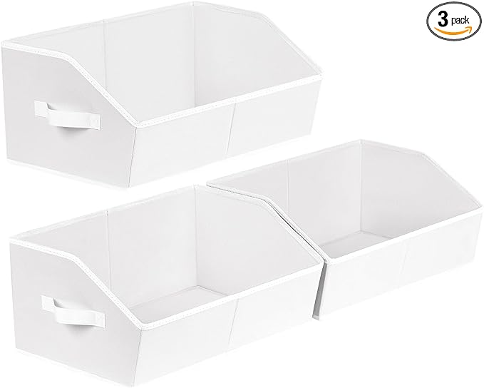 Homsorout Closet Baskets for Shelves Trapezoid - Decorative Storage Baskets with Handle, Closet Bins for Organization, Shelf 