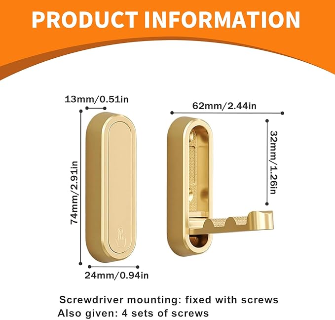 Foldable Hooks Wall Mount, Folding Coat Hooks Wall Mounted - Retractable Space Saving Organizer for Bathroom, Kitchen, Bedroo