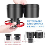 JINKEY Dual Cup Holder Expander for Car, 2 in 1 Multifunctional Large Car Cup Holder Expander Adapter with Adjustable Base, A