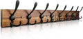 Coat Rack Wall Mount 31.5'' Coat Hanger Wall Mount Burnt Brown Coat Hooks for Wall Rustic Towel Racks for Bathroom Living Roo