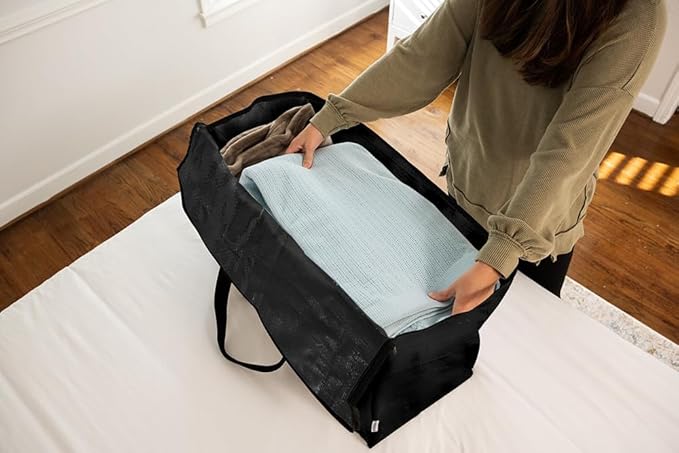 ClearSpace Oversized Moving Bags or Storage Bag – Large Moving Boxes with Backpack Straps, Zippers & Handles – Heavy-Duty Pac