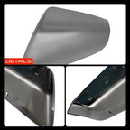 A-Premium Driver Side Rearview Mirror Cover Cap - Compatible with Chevy Chevrolet Equinox & GMC Terrain, 2018 2019 2020 2021 2022 2023 2024 - Chrome