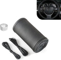 WZP Genuine Leather Steering Wheel Cover, Custom Stitch On Steering Wheel Wrap, Breathable Non-Slip Steering Wheel Protector 