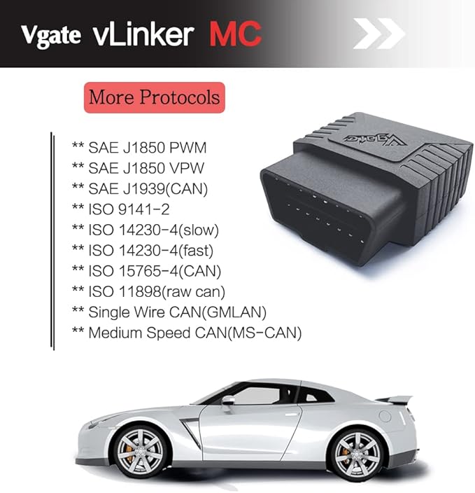 Vgate vLinker MC Bluetooth OBD2 Diagnostic Scanner for Android & Windows