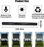 Car Window Tint Film for Auto Sun Shade Roll Width 30"×Length 19.68Ft Universal Dark Vinyl Protection Film with 5% VLT, Privacy Sunlight Heat UV Block Protection &Scratch Resistant (5% Vlt/30×19.68')
