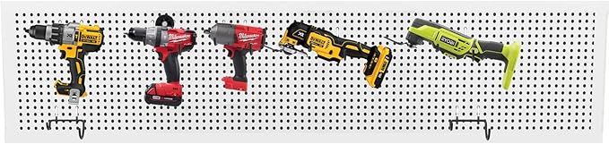 KINOMI 24 Pack Pegboard Hooks Heavy Duty Pegboard Drill Holder Power Tool Holder, Value Set, Large Pegboard Accessories and H