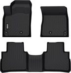 VIWIK Floor Mats Fit for Nissan Rogue 2025 2024 2023 2022 2021 (No Sport Models), Car Mats All Weather Custom Floor Liners Front & Rear, TPE Rubber Car Accessories Black