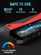 DBPOWER Peak 3000A 18000mAh Portable Car Jump Starter (up to 8.0L Gas, 6.0L Diesel Engine) Battery Booster with Smart