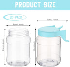 Unittype 20 Set Pegboard Organizer Accessories Peg Boards Jars with Lids Plastic Pegboards Bins Storage Containers Clear Peg 