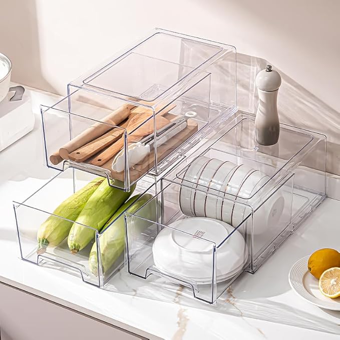clear Drawer-Type Plastic Storage Box Bins Organizer，Family First Aid Kits Medicine cabinet Box Organizer,Closet ，Shelf，Ointm