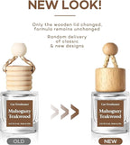 HoogaLife Car Air Freshener Diffuser 2 Pack Hanging Mahogany Teakwood Car Air Freshener for Women 45+ Days Long Lasting Fragr