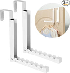 BAKON Over The Door Hanger Folding Clothes Drying Rack, Folding Hanging Coat Rack for Indoor Laundry Room Compact Small Space