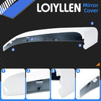 Driver Side Mirror Cover Replacement for Honda Civic 2016-2021, Insight 2019-2021 - Left Side Mirror Covers, Rear View Mirror Cap White