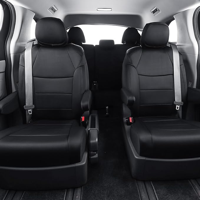 EKR Sienna Seat Covers for 2011-2020 Toyota Sienna LE,XLE, SE,XLE Premium 2nd Row 4/2/4 Split,8 Seats,Waterproof Car Seat Cov