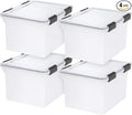 IRIS USA File Box WeatherPro File Organizer Plastic File Box for Letter/Legal File, Water Resistant Document Box, Durable Lid