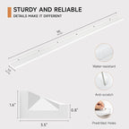 Floating Picture Ledge Shelves for Wall Set of 2, 95 Inches Picture Ledge Shelf with Long Large Nursery Book Shelf for Toys S