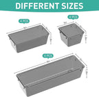 WOWBOX 12 Pack Clear Drawer Organizer Set, Acrylic Drawer Storage Trays, Storage Bins for Makeup, Cosmetics, Jewelries, Utens