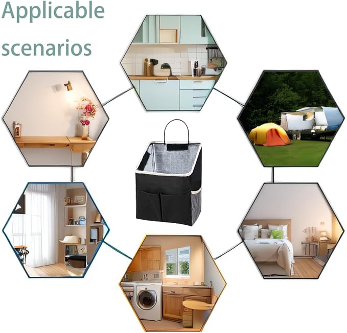 2pcs Wall Hanging Storage Bag,Wall Hanging Organizer Bags with Pockets, Wall Organizer Storage for Dormitory Bathroom Bedroom
