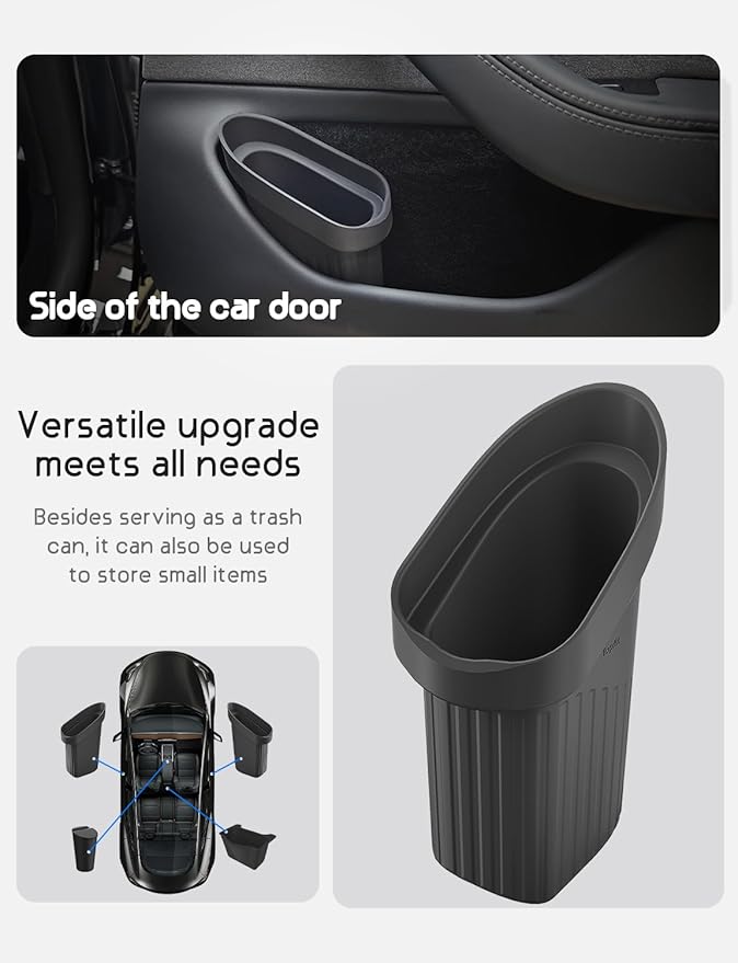 BMZX Car Trash Can Trash Bin, Accessories for Interior Mini Garbage Can, Car Door Trash Can,Multifunctional Organizers and Storage, Home and Office