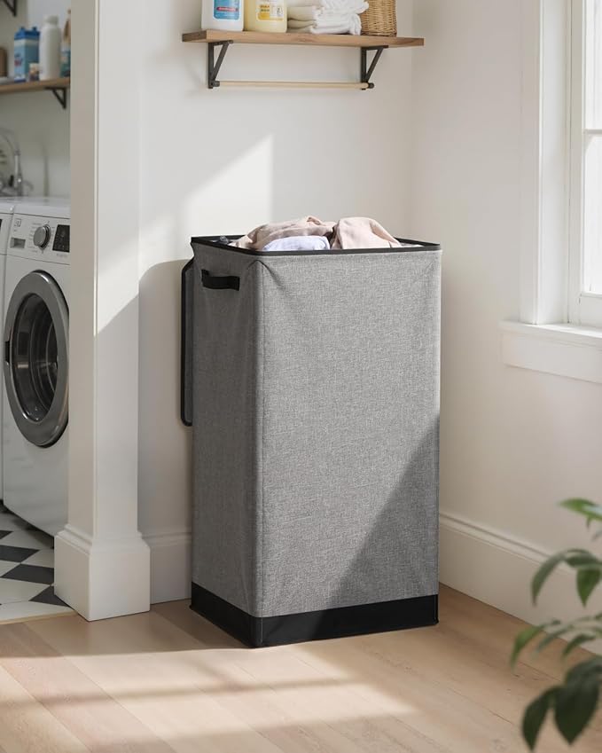 SOLEDI Laundry Hamper with Lid 100L Large & Tall Collapsible Laundry Basket, Clothes Hamper with Bag Removable Easy to Carry,