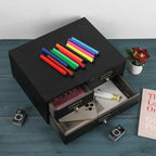 Wooden Storage Box Apothecary Drawers Vintage Wooden Box Wood Desktop Organizer Countertop Drawers Library Card Catalog Cabin