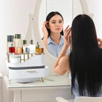 Makeup Organizer for Vanity, Large Capacity Skincare Cosmetic Organizer Countertop with 2 Drawers, Cosmetic Display Cases Mak