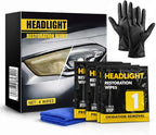 Car Headlight Restoration Kit, 2-Step Headlight Cleaner with Oxidation Removal & Ceramic Coating Wipes, Removes Oxide & Yellowing Restore Clarity, Headlight Polish Restorer Kit