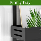 Over The Door Rack, Towel Hooks for Bathroom,Towel Hanger with Tray and 5 Hooks for Bedroom Kitchen(Black)