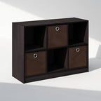 Furinno Cubic Closet Organizers and Storage, 6-Cube Closet Organizer with Bins, Open Shelf Storage, for Wardrobe, Bedroom, Li