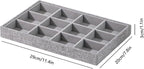 Stackable Jewelry Organizer Tray For Drawers,White Leather Small Earring Storage Tray,Bracelet And Necklace Display Box,Jewel