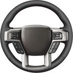 MEWANT Hand Stitch Steering Wheel Cover for Ford F150 F250 F350 Expedition 2018-2021 Ford F150 Truck Steering Wheel Wrap