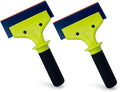 NEWISHTOOL 2 Pack Rubber Squeegee with Nylon Handle for Water Removal, Glass Cleaning, PPF Installing and Window Film Application (5-Inch Blade with Short Handle)