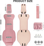 1 Pack Leather Front Car Seat Cover, Universal Sideless Car Seat Protector with Storage Pocket and Seat Belt Pad, Waterproof 