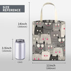 Cute Car Trash Bag, Hanging Car Organizer and Storage Bag, Trash Bin for Vehicle, Travelling, Camping - Cute Grey Cats