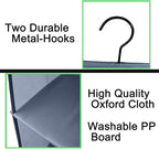 Hanging Closet Organizer, Easy Mount Foldable 4-Shelf Hanging Closet Wardrobe Storage Shelves, Clothes Handbag Shoes Accessor