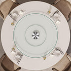 22.8" Lazy Susan for Table Top Tempered Glass Rotating Serving Tray for Dining Table, Kitchen Lazy Susan Organizer Spinning R