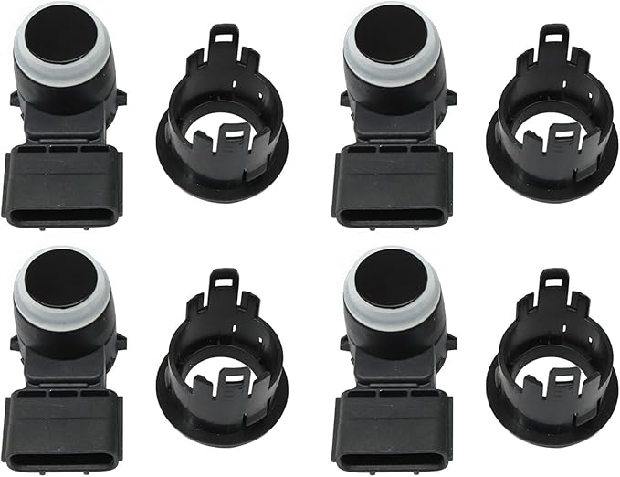 XQSMWF 4Pcs Bumper Parking Sensor and Retainer Fit for Acura MDX RLX 2014-2016 TLX 2015-2016 3.5L, Replace 39680TZ5A01 39681TZ5A0 39680-TZ5-A01 Parking Aid Sensor Black
