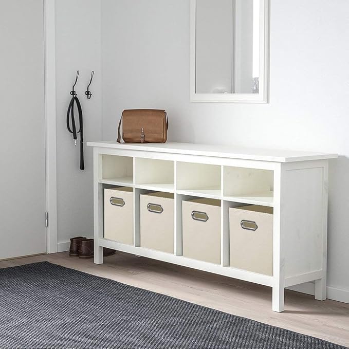 ShellKingdom Storage Bins, Foldable Fabric Storage Cubes And Cloth Storage Organizer Drawer with Metal Handle For Closet And 