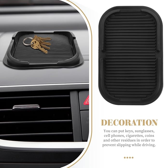 Car Dashboard Phone Tray, Anti-Slip Silicone Pad Phone Holder Car Dashboard Storage Pad Hands Free Smartphone Mount Stand Mul