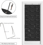 Dofilachy Hat Organizer Racks for Baseball Caps, Visible Hat Holder Rack for Wall Door with 3 Hooks, 24 Deep Pockets