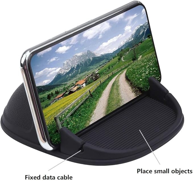 Car Phone Holder, Anti-Slip Silicone Dashboard Car Pad Compatible with iPhone, Samsung, Android Smart Phones, GPS, KGs3 and M