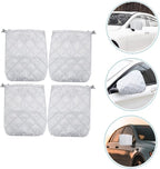 CHILDWEET 4pcs Winter Car Rearview Mirror Cover Set Snowproof Oxford Cloth Shield for Side View Mirrors Protective Covers for Outdoor Use in Rain and Snow