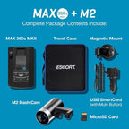 Escort MAX 360c MKII Radar and Laser Detector & Escort M2 Smart Dash Cam Bundle - 1080P Full HD Video, Extreme Range, False-A