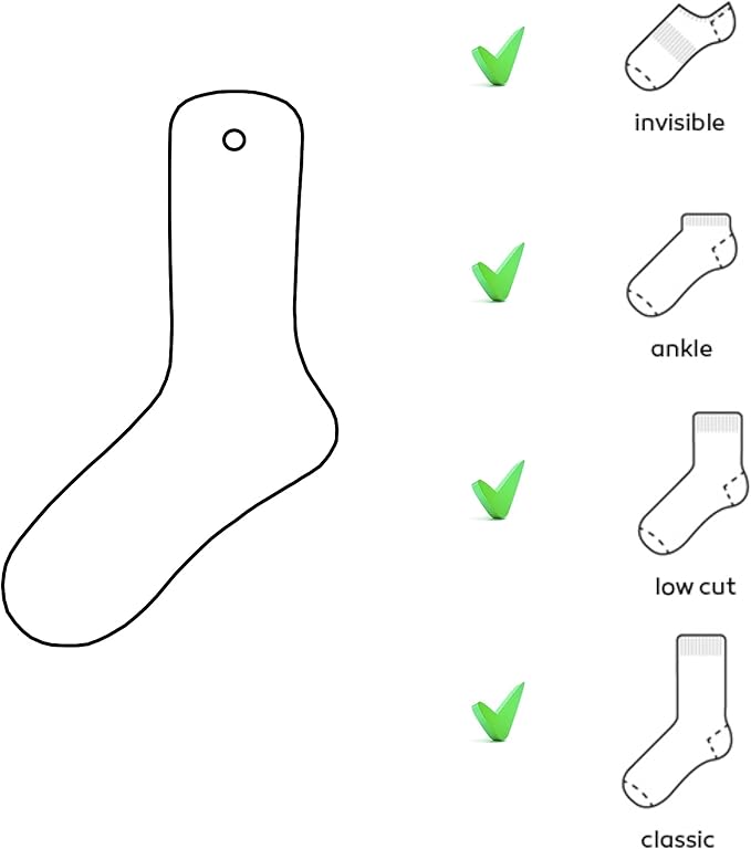 TATYZ Cardboard Sock Inserts Form Blockers, Sock Shaper and Organiser for Storage or Display - 10 PCS (Small)