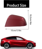 Compatible with Tesla Model Y Side Mirror Cover Replacement 2021 2022 2023 2024, Left Driver Side Rearview Mirror Cover Cap for Model Y Accessories(red)