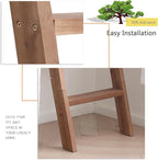FUIN 5ft (58") Wood Blanket Ladder Living Room Decorative Wall Leaning Farmhouse Quilt Display Holder Shelf Rustic Wooden Tow