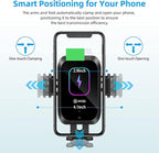 Wireless Car Charger CD Slot Phone Mount, Auto-Clamping 15W Qi Fast Charging Infrared Smart Sensor Air Vent Cell Phone Holder,Compatible with iPhone 13 Pro Max 12 11 X 8,Samsung S21 S20 S10 S9