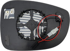 TRQ Left Mirror Glass Heated Blind Spot For Factory Equipped & Aftermarket Mirrors Compatible with 17-24 Chrysler Pacifica wi