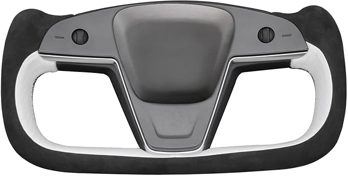 MEWANT Hand Stitched Tesla Model S Yoke Steering Wheel Cover Wrap for Tesla Model S 2021-2023 / Model X 2021-2023 Tesla Yoke Steering Wheel Accessories(3D Style)